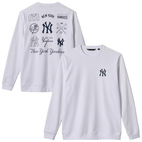 Men's TravisMathew White New York Yankees Walk Off Wonder Tri-Blend Long Sleeve T-Shirt