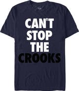 Crooks & Castles Men's Crooks & Castles Can't Stop the Crooks Black Graphic T-Shirt