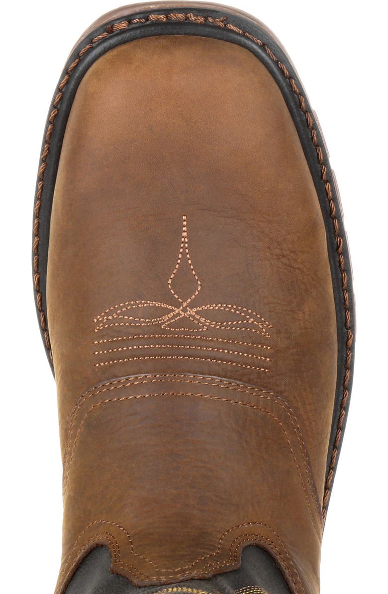 Georgia Boot Carbotec Lt Waterproof Pullon Work Boot, Alternate, color, Black And Brown