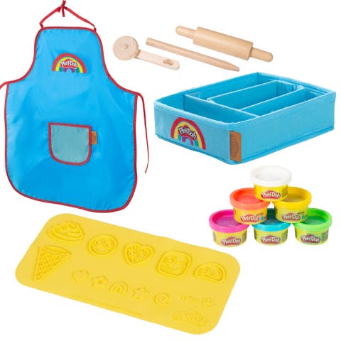 Creative Set 6 Colors, Storage Box, Apron, Tools, 3D Mat