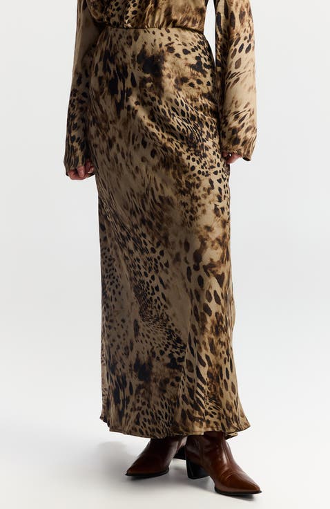 Tenne Leopard-print Maxi Skirt