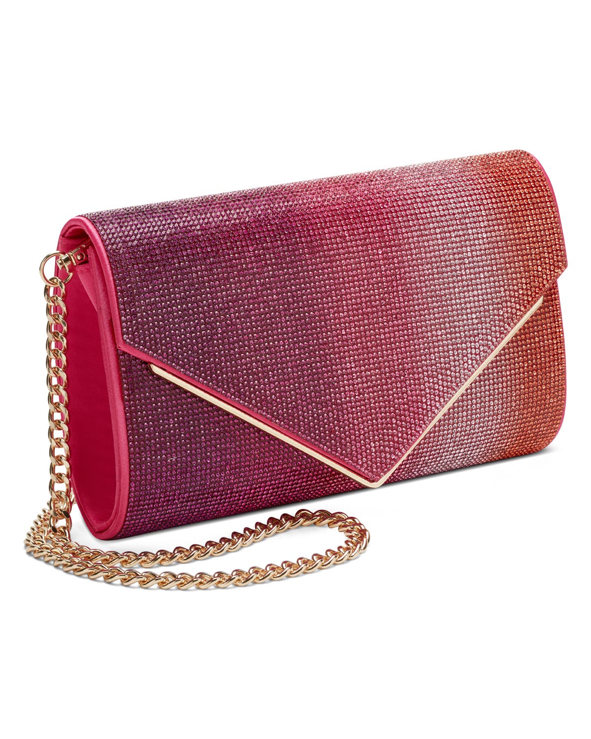 Candy Diamante Envelope Clutch, Alternate, color, FUCHSIA / ORANGE