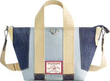 True Religion Denim Patchwork Logo Tote Bag | Nordstromrack