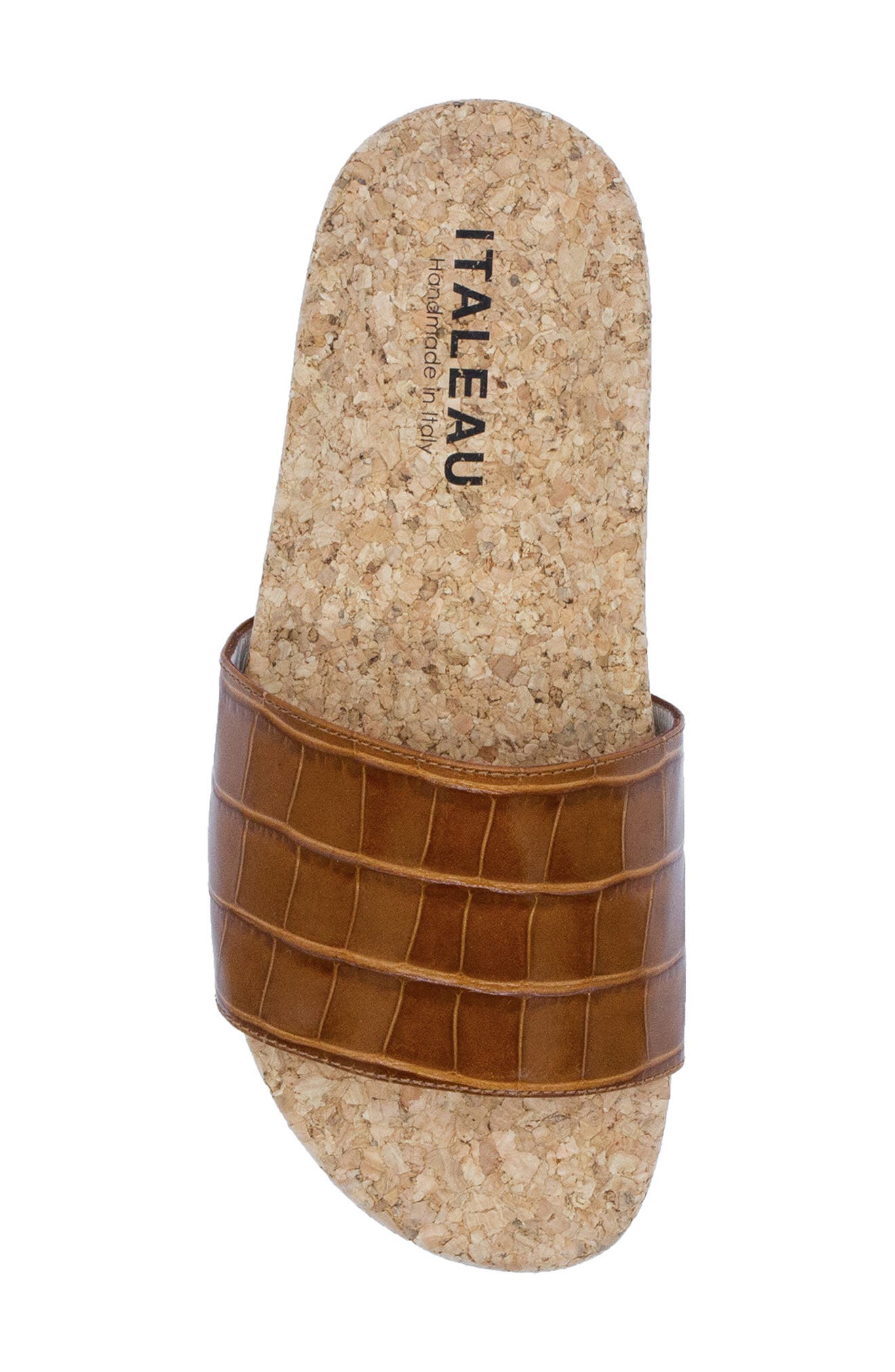 Italeau Molly Croc Embossed Waterproof Slide Sandal, Alternate, color, 