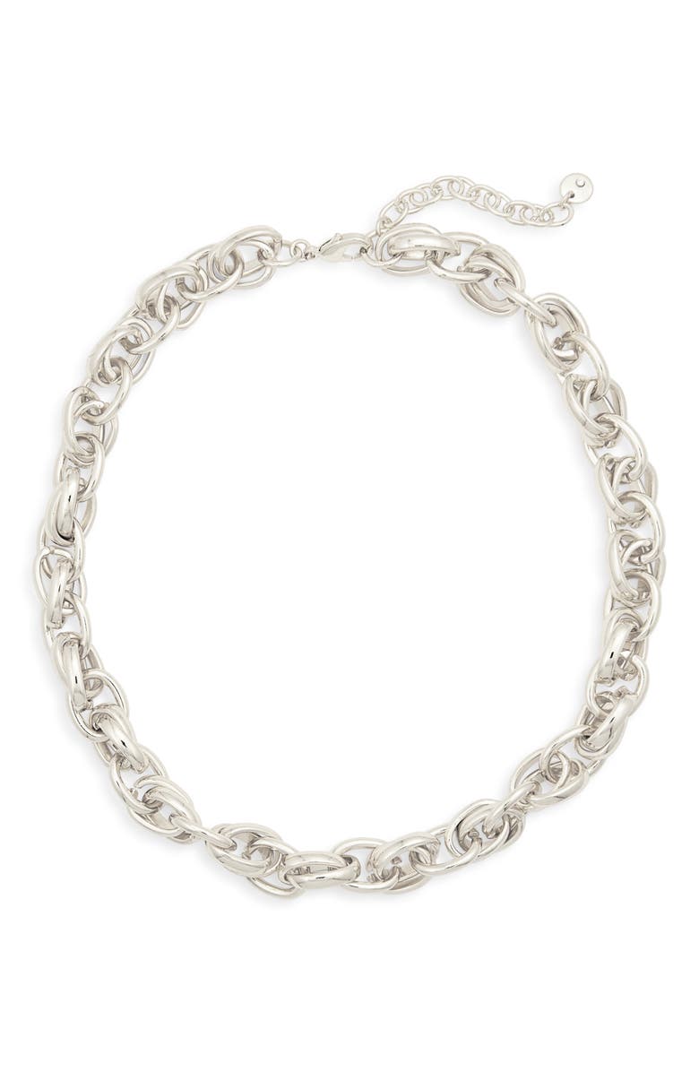 Nordstrom Interlocking Chunky Chain Necklace, Main, color, Silver