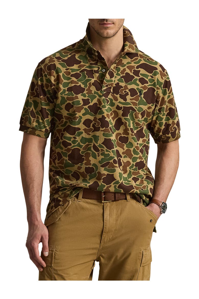 Big & Tall Animated Mesh Polo Shirt V3, Main, color, HERITAGE FRGSKN CAMO