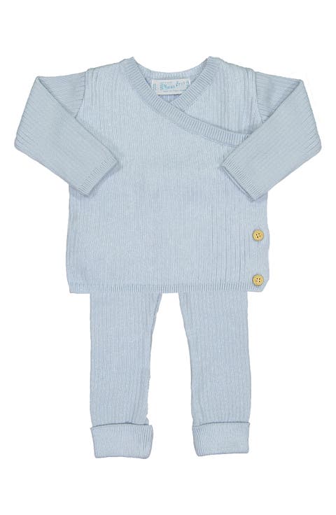 Knit Wrap Sweater & Pants Set (Baby)