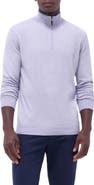 Bugatchi Quarter Zip Cotton & Cashmere Pullover