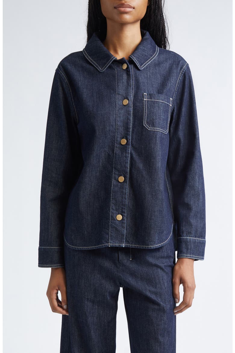 Enfasi Denim Shirt Jacket, Main, color, ULTRAMARINE