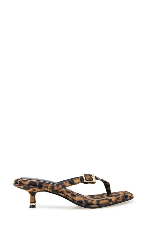 Kenneth Cole Gillie Kitten Heel Slide Sandal In Leopard Fabric