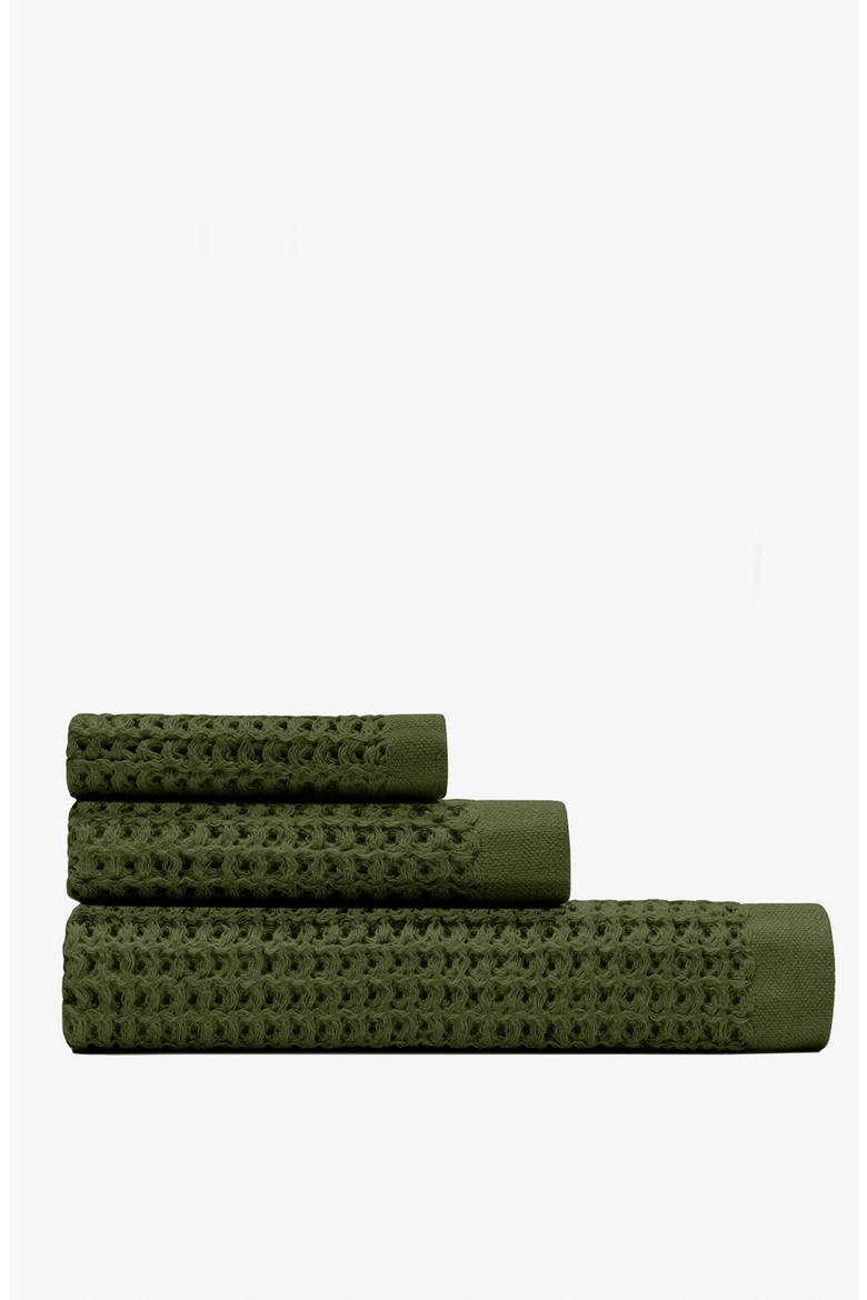 Waffle Bath Towel Set, Main, color, Forest