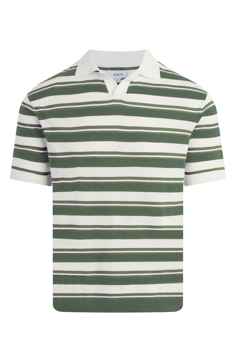 Joe's Club Stripe Johnny Collar Cotton Polo, Alternate, color, Fatigue Green Stripe