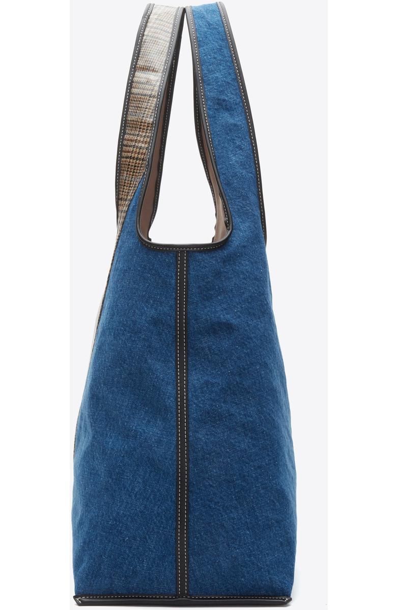 3.1 Phillip Lim Patchwork Denim Market Tote, Alternate, color, Indigo Multi