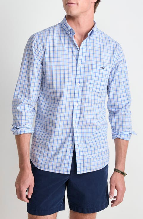 Kingstown Check Saltwater Wash Stretch Button-Down Shirt