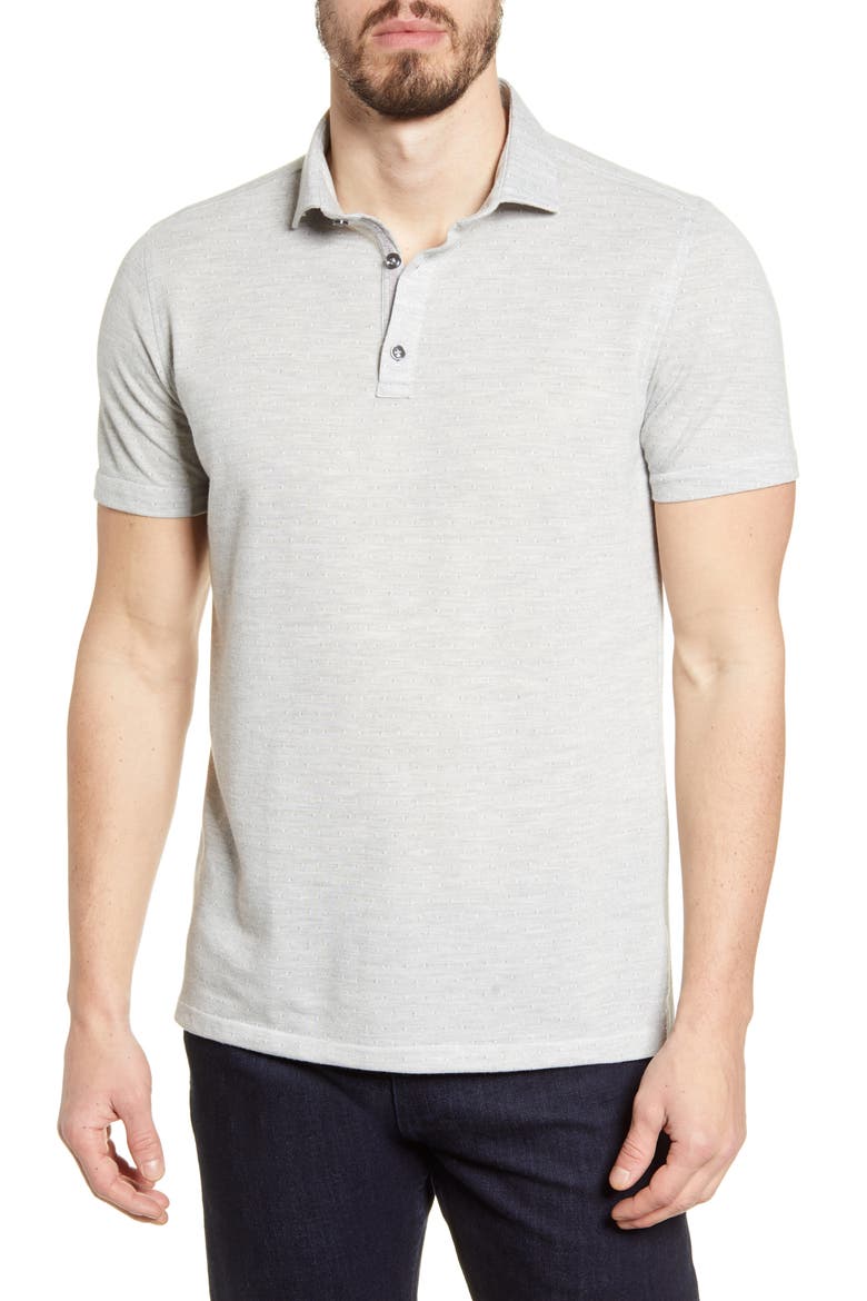 Jacquard Performance Polo, Main, color, WHITE