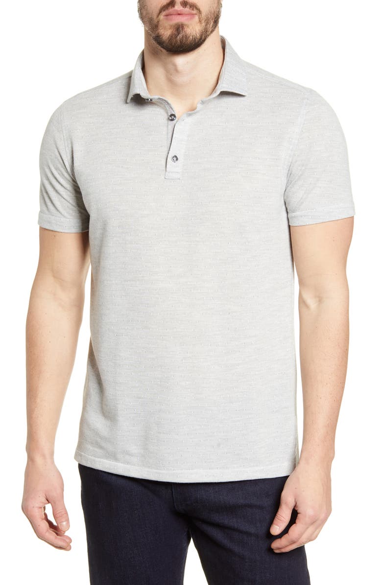 Stone Rose Jacquard Performance Polo, Main, color, 