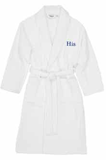 Linum Home Textiles Embroidered 'His' Terry Bathrobe