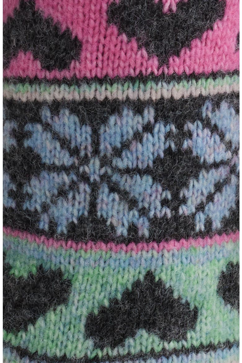 Fair Isle Cottage Crew Socks, Alternate, color, DARK GREY HEATHER MULTI