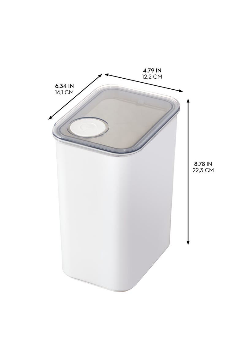 Large Canister with Removable Pour Cap - Set of 4 - White, Alternate, color, White