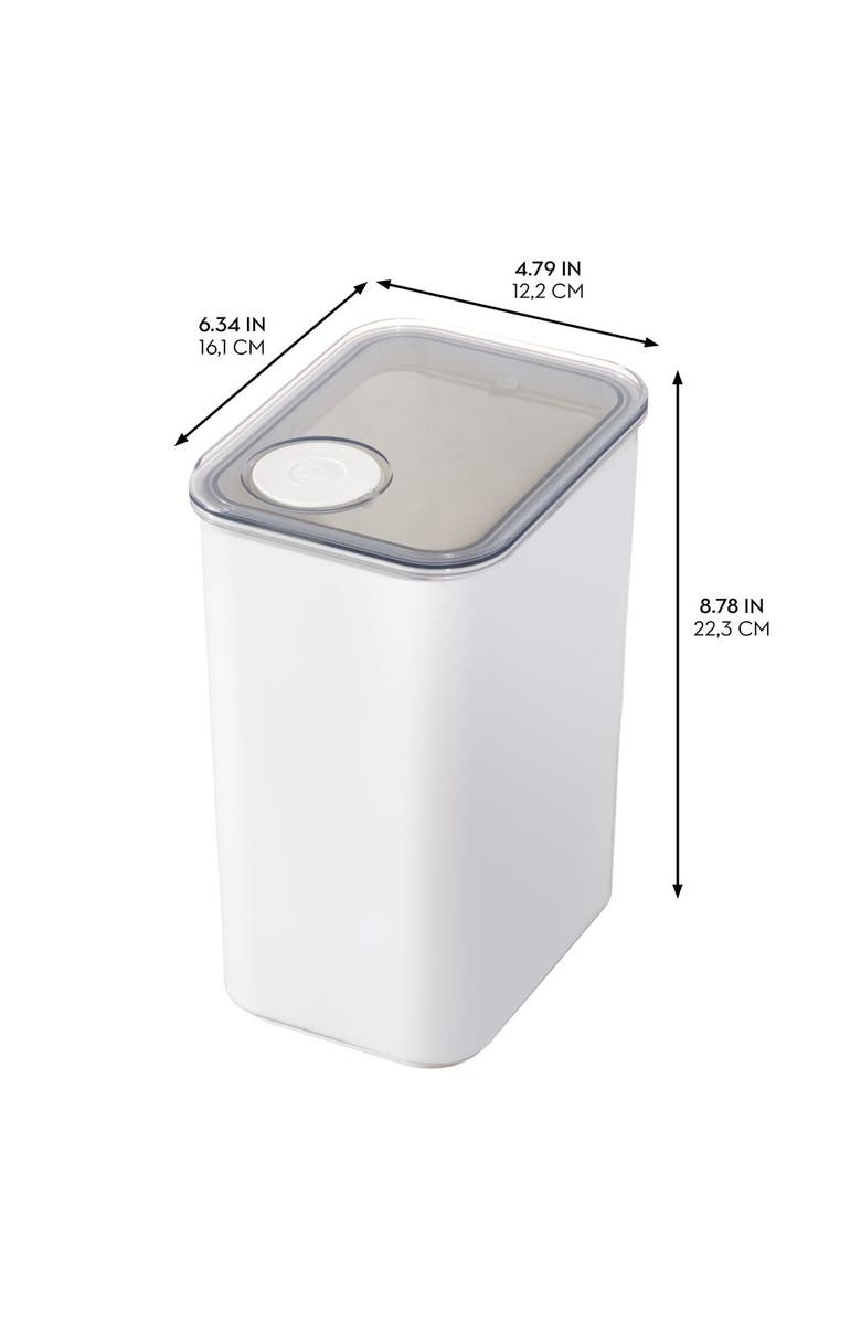 iDesign Large Canister with Removable Pour Cap - Set of 4 - White, Alternate, color, White