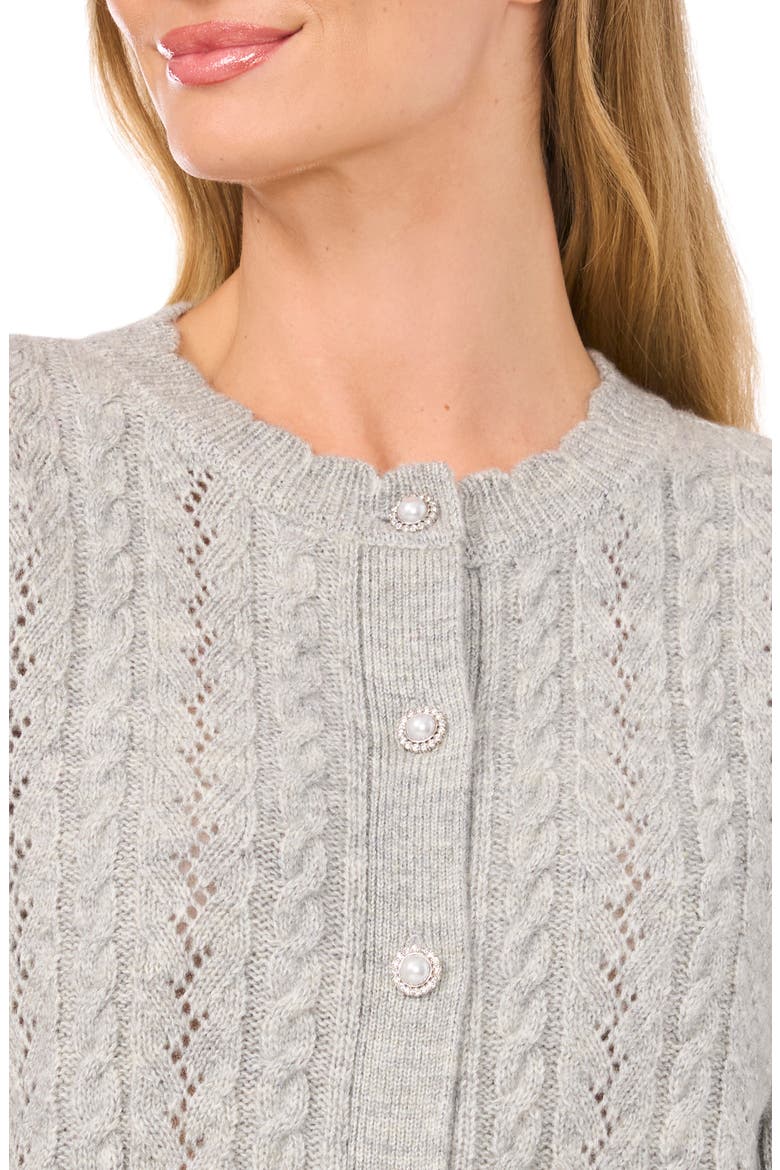 Mixed Stitch Cardigan, Alternate, color, LIGHT HEATHER GREY