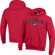 Champion Men's Champion  Red Georgia Bulldogs Arch Over Logo Pullover Hoodie