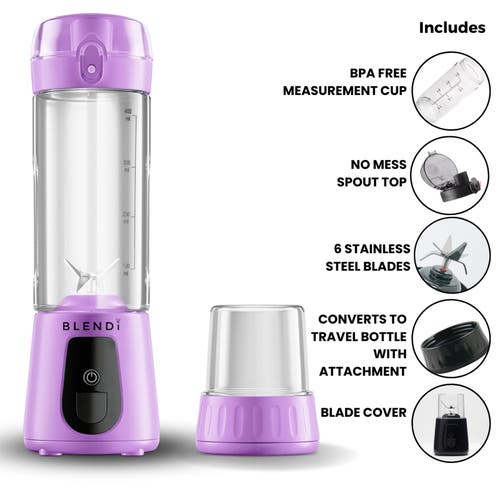 Blendi Pro Plus Premium Cordless Portable 17.5oz Rechargeable Blender In Purple
