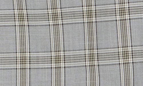 ENGLISH LAUNDRY ENGLISH LAUNDRY PLAID KHAKI STRETCH MÉLANGE SUIT