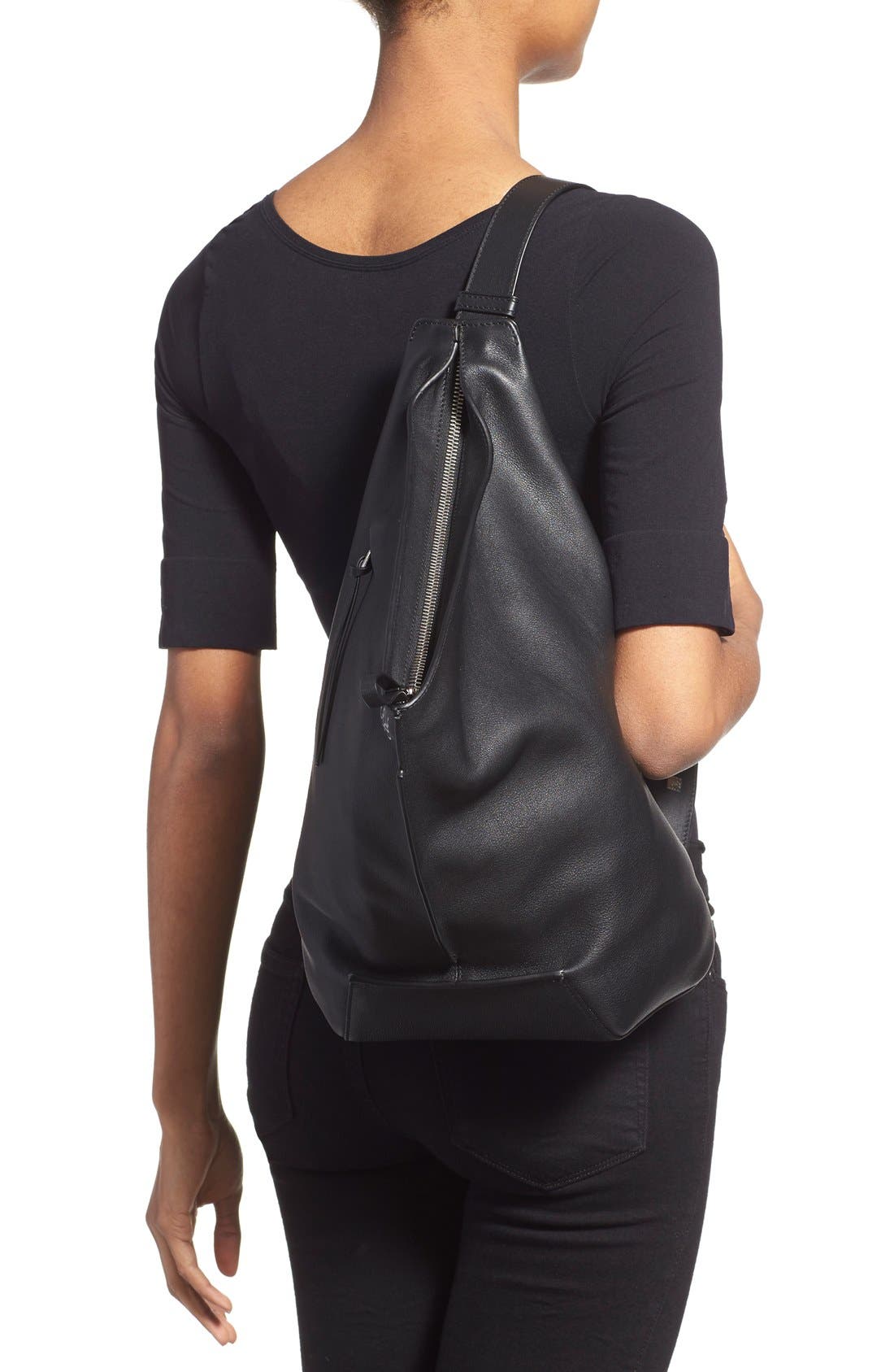 Loewe 'Small Anton' Calfskin Leather Sling Bag, Alternate, color, 