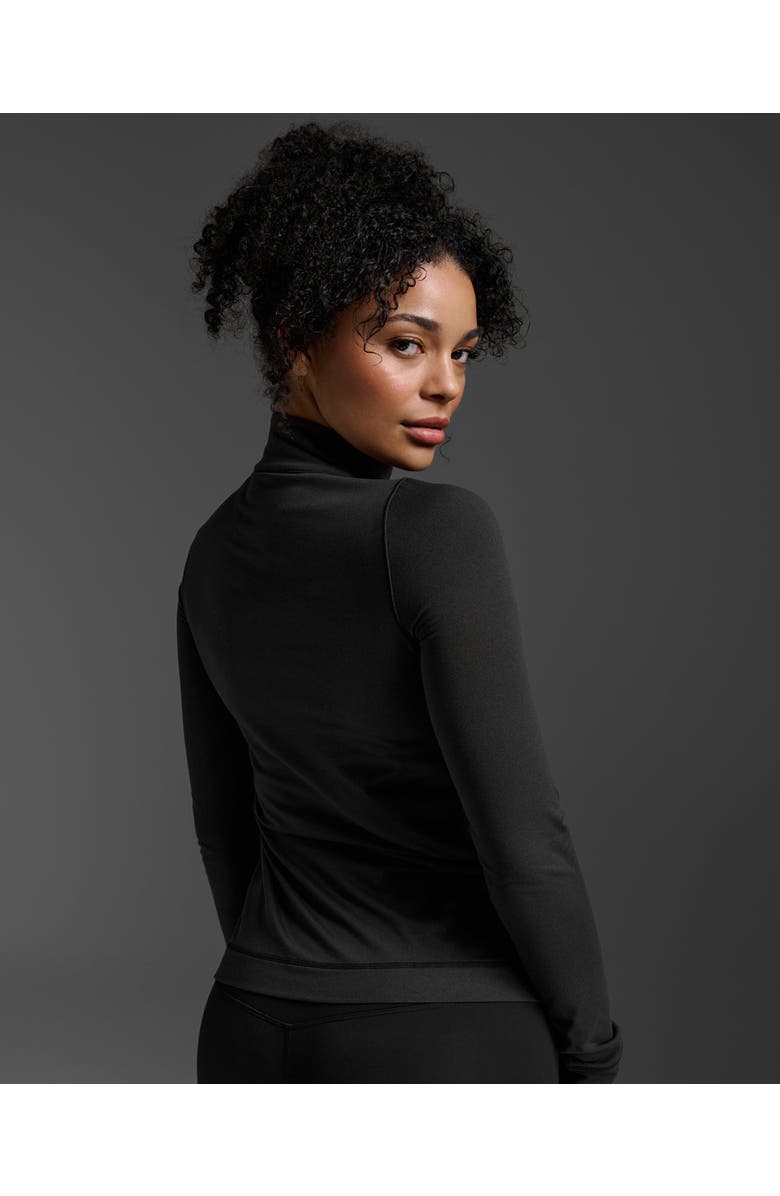 2XU Flex 1/2 Zip Long Sleeve, Alternate, color, Black/Black