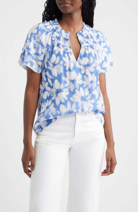 Kamila Floral Crinkle Top