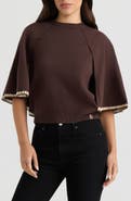 Hunter Embroidered Cape Sleeve Sweater