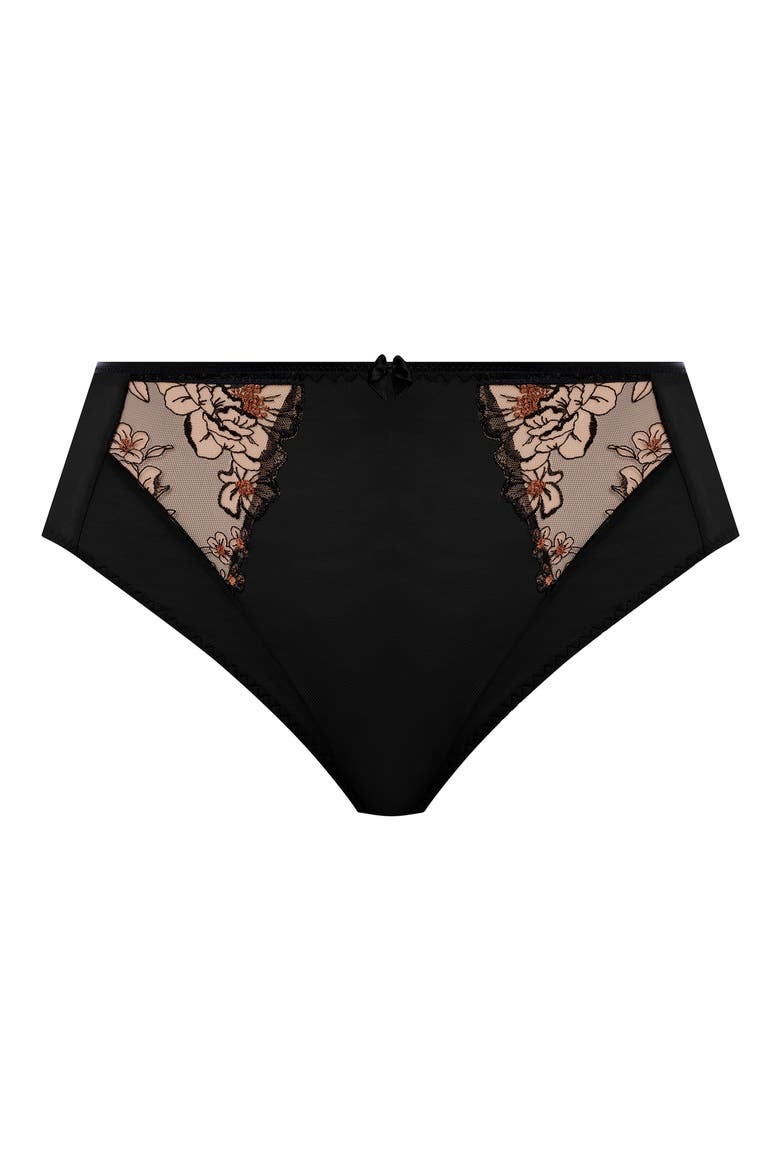 Teagan High Leg Briefs, Main, color, BLACK/ ALMOND