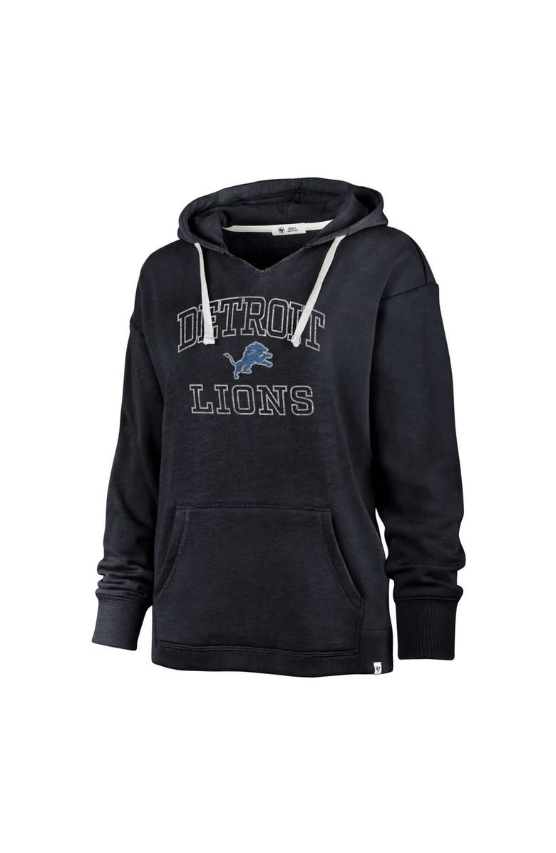 '47 Women's '47 Navy Detroit Lions Plus Size Clarity Kennedy Pullover Hoodie, Alternate, color,