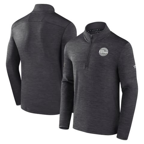 Men's Fanatics Charcoal NHL Authentic Pro The Alumni Quarter-Zip Top