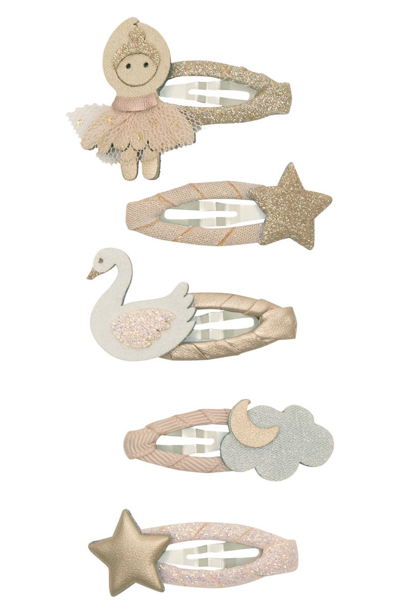 Mimi & Lula Kids' 5-Pack Clic Clac Hair Clips, Main, color, Pink