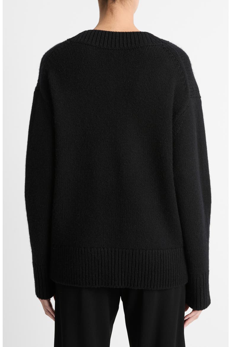 Wool & Cashmere V-Neck Sweater, Alternate, color, BLACK