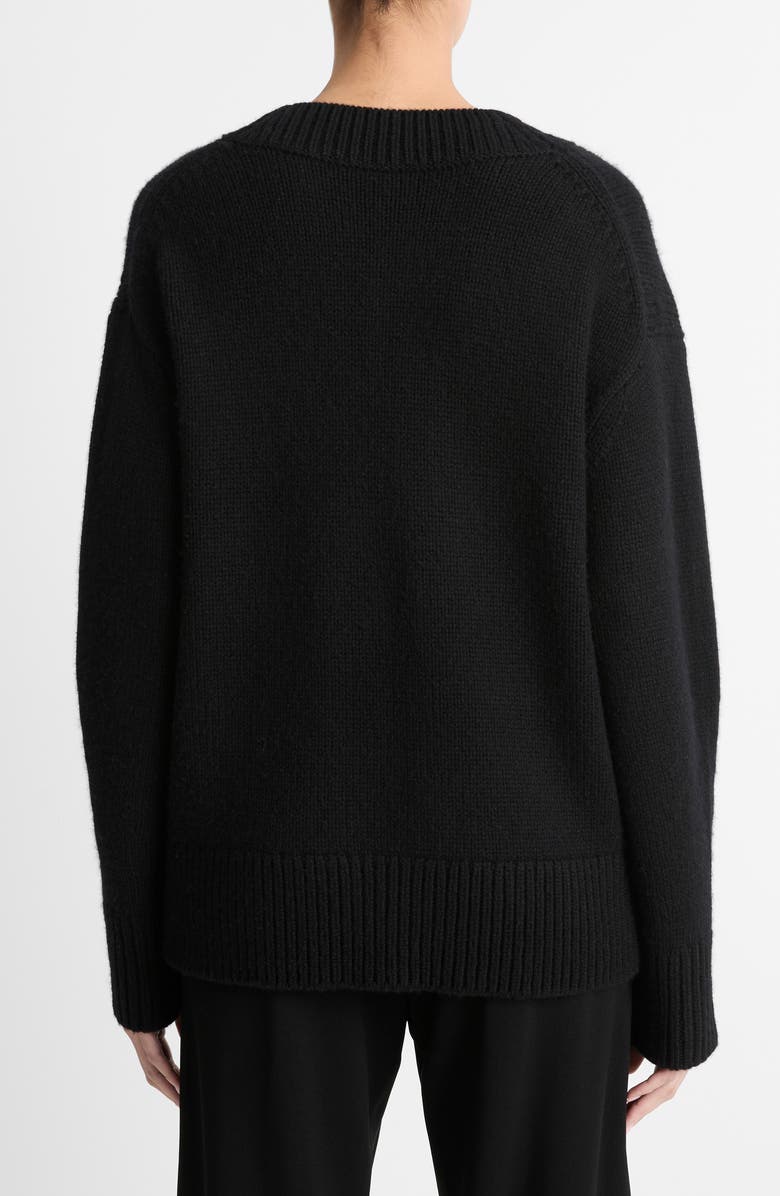 Vince Wool & Cashmere V-Neck Sweater, Alternate, color, Black