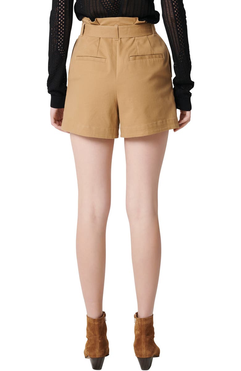 maje Ipure Belted Shorts, Alternate, color,