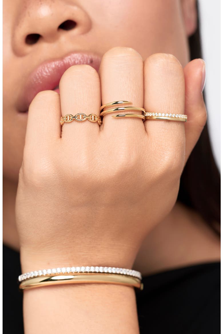Oren Triple Band Ring, Alternate, color, GOLD