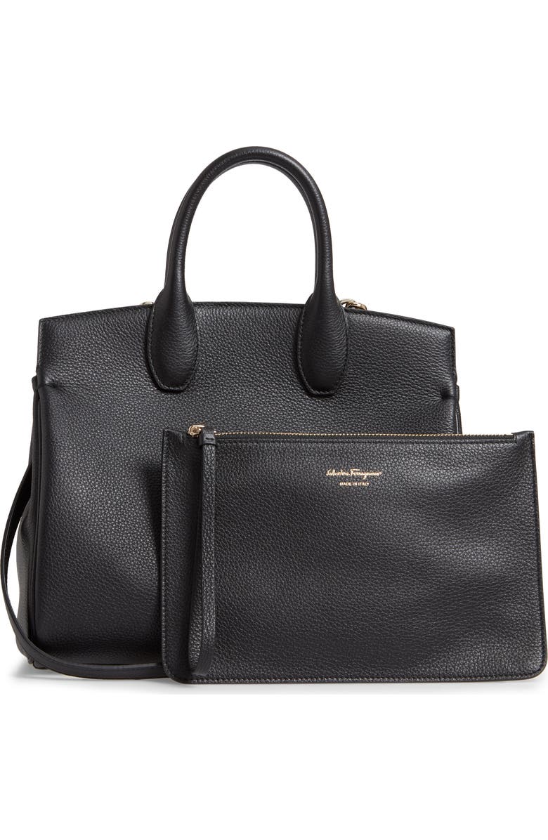 FERRAGAMO Small The Studio Leather Top Handle Bag, Alternate, color,