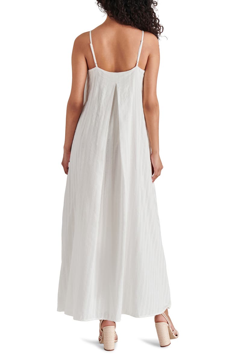 Steve Madden Stripe Inverted Pleat Cotton Maxi Dress, Alternate, color, 