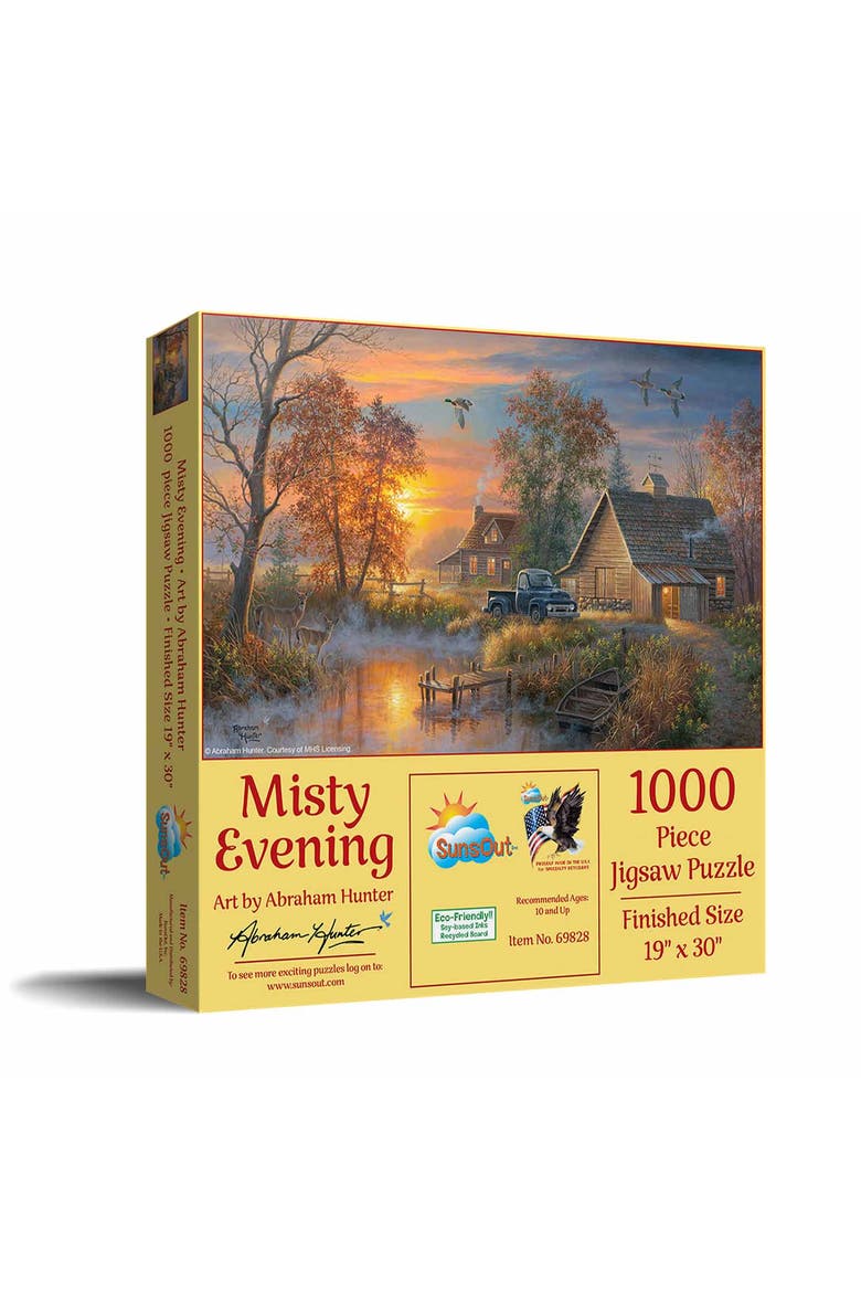 Misty Evening 1000 piece Jigsaw Puzzle for Adults, Main, color, Multicolor