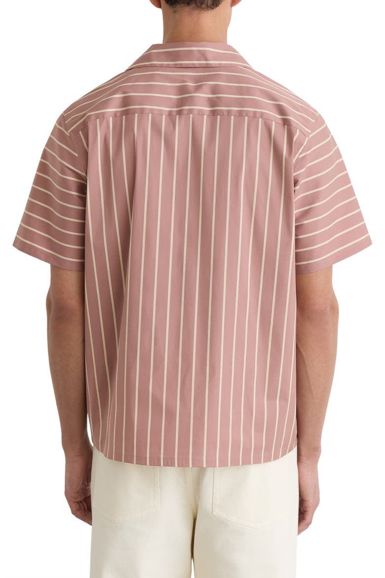 Vanfleet Striped Camp Shirt, Alternate, color, DUSTY PINK