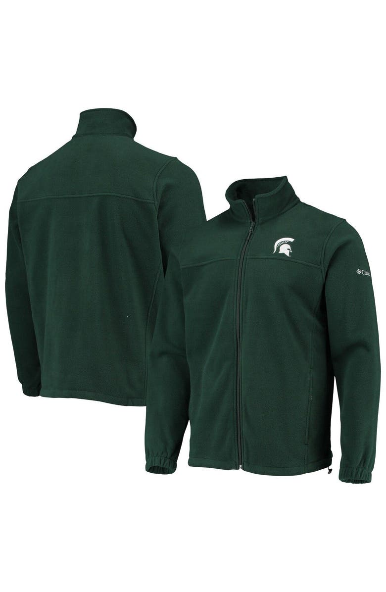 Columbia Men's Columbia Green Michigan State Spartans Flanker III Fleece Team Full-Zip Jacket, Alternate, color,