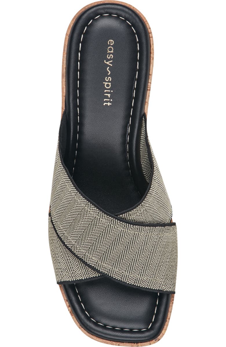 Easy Spirit Fawn Wedge Slide Sandal - Wide Width Available, Alternate, color, Blk01