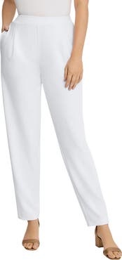 Jessica London Stretch Knit Crepe Straight Leg Pants