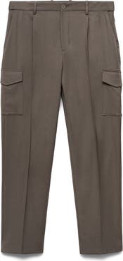 MANGO Slim Fit Thermolite® Pleated Cargo Pants