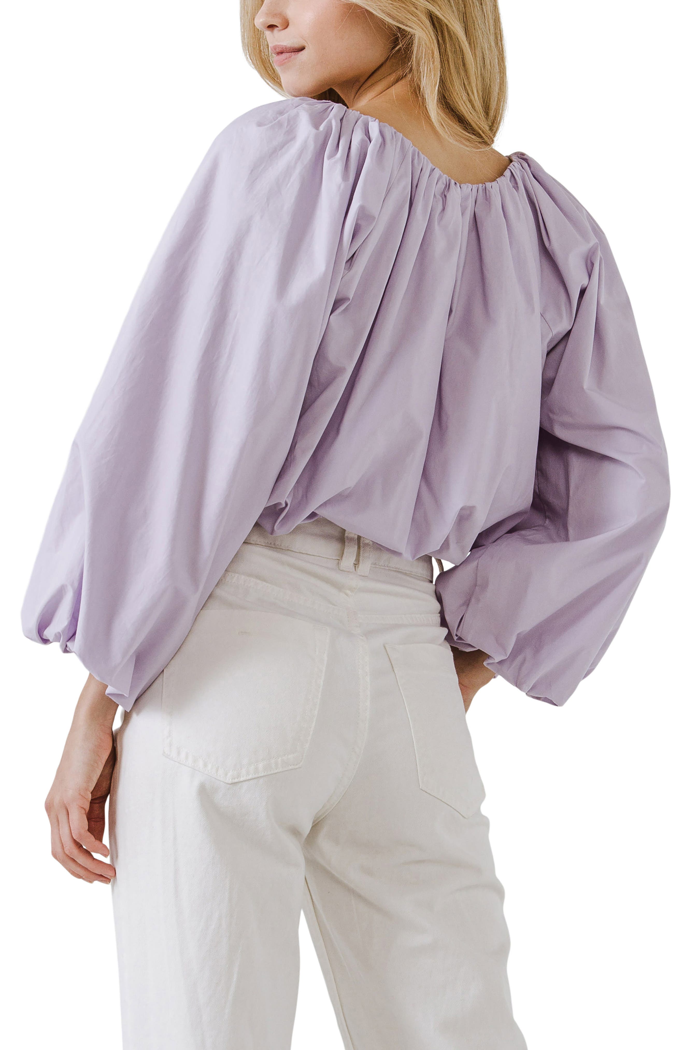 Crop Blouson Sleeve Top - image 2