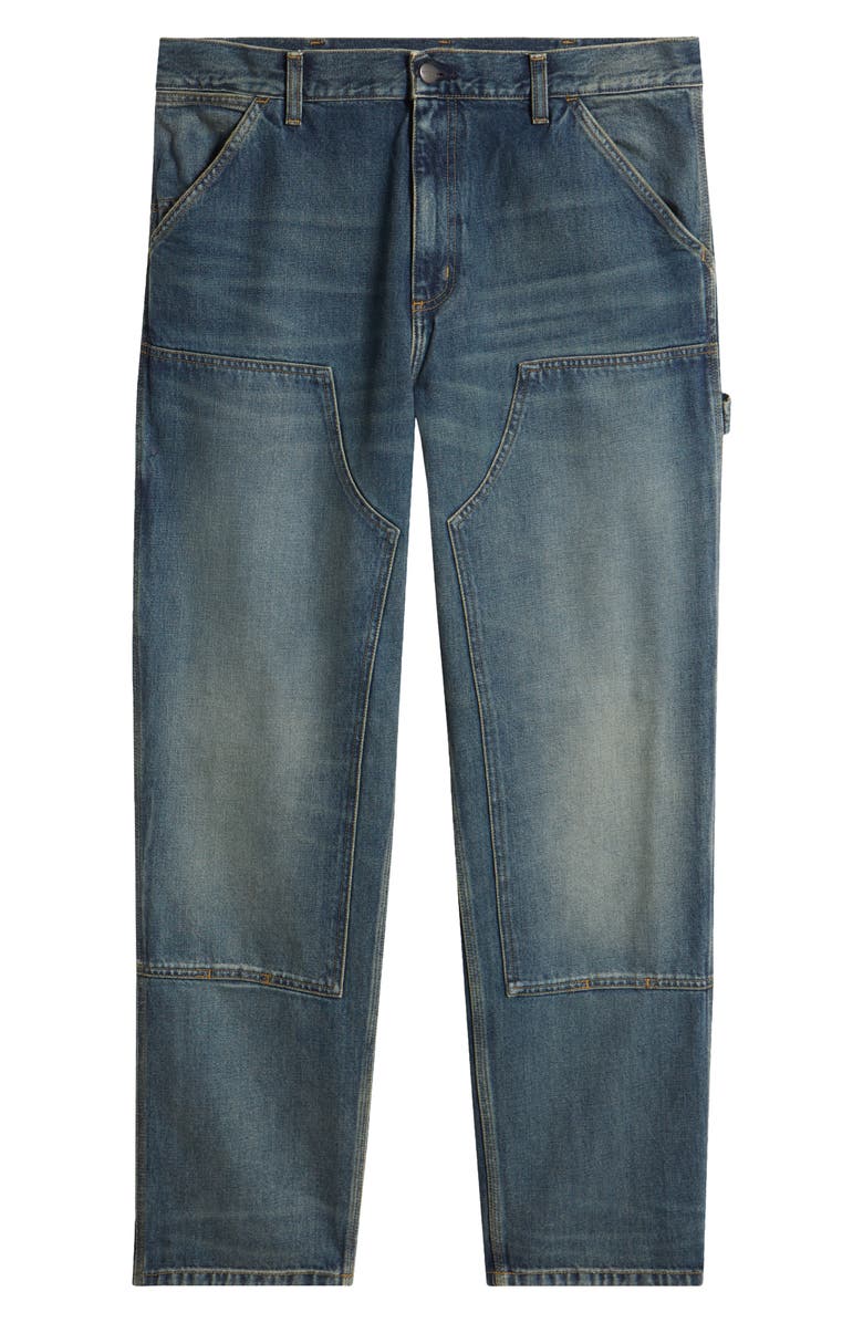 Carhartt Work In Progress Double Knee Work Jeans, Alternate, color, Blue Worn Used Wash